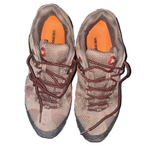 Merrell Men's‎ Hiking Trail Shoes Sneakers Bungee Cord Red Ochre Size 8.5 Brown